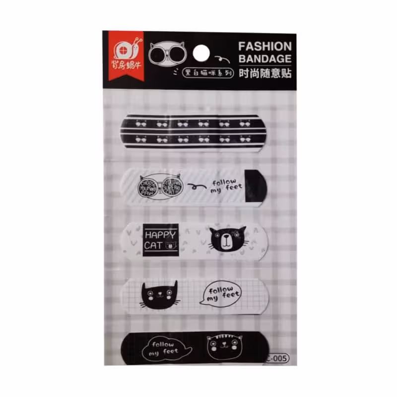 چسب زخم طرح گربه کد C-005 بسته 5 عددی