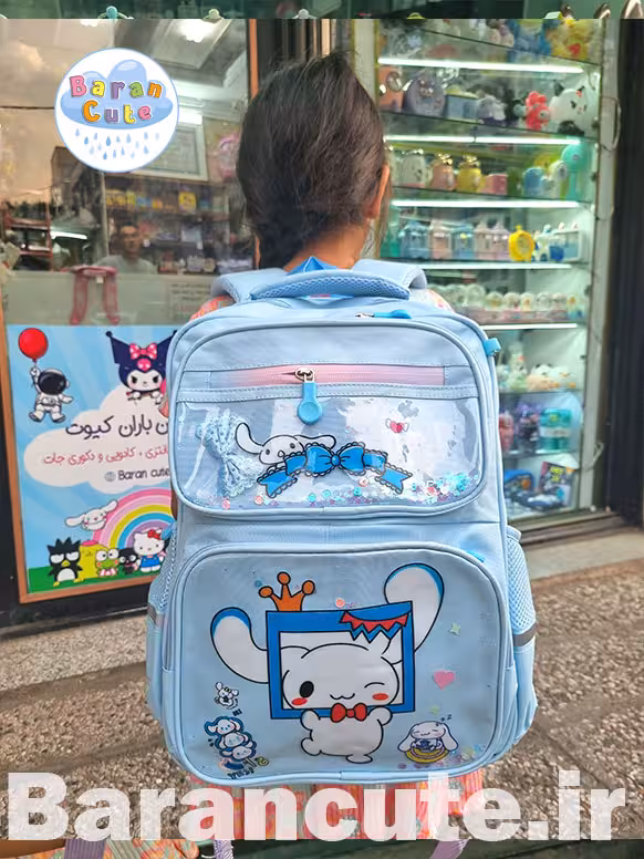 کیف و کوله پشتی مدرسه خارجی و وارداتی آکواریومی طرح سینامورول
