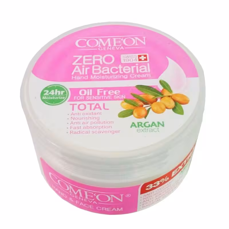 کرم مرطوب کننده دست و صورت کامان Come On مخصوص پوستهای حساس 240 گرم