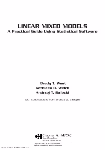خرید و دانلود نسخه کامل کتاب Linear Mixed Models A Practical Guide Using Statistical Software
