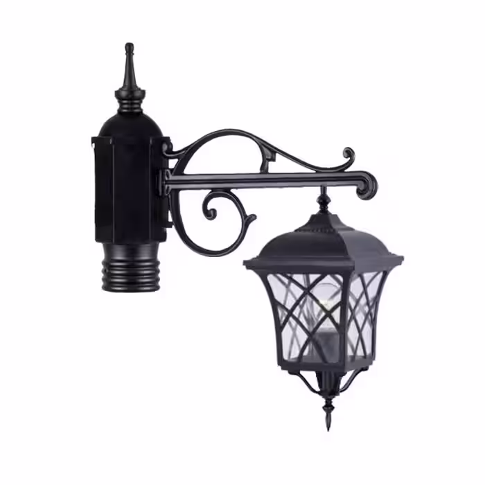 چراغ حیاطی سرلوله وارونه تک شاخه شفق مدل پاسارگاد کد 8441