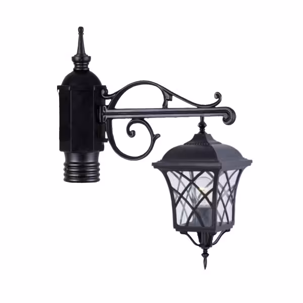 چراغ حیاطی سرلوله وارونه تک شاخه شفق مدل پاسارگاد کد 8441