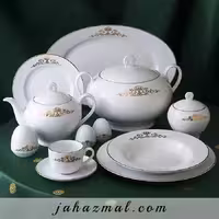 سرویس چینی زرین طرح کوئین طلایی 102 پارچه