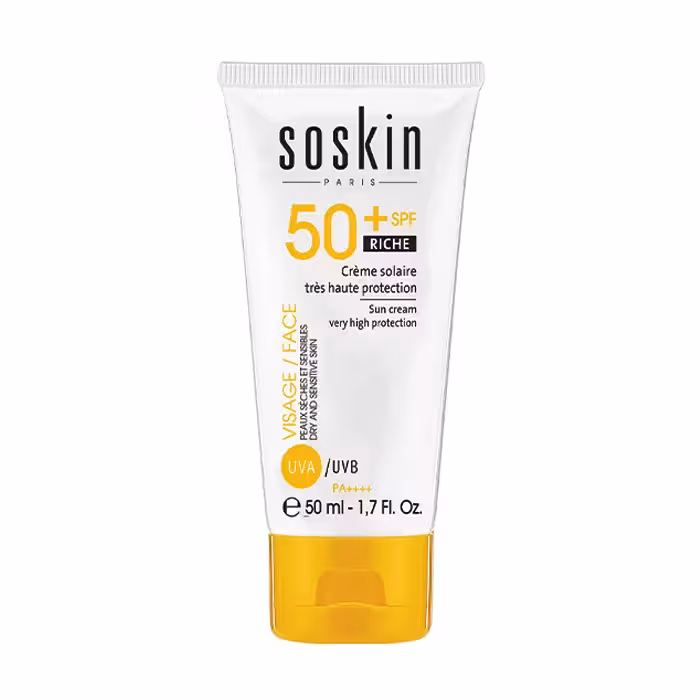 کرم ضد آفتاب پوست خشک و حساس ساسکینSun Guard SPF50  Rich Sun Cream Very High Protection