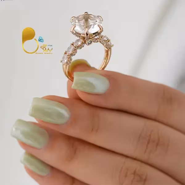 انگشتر نگین اتریشی سولیتر