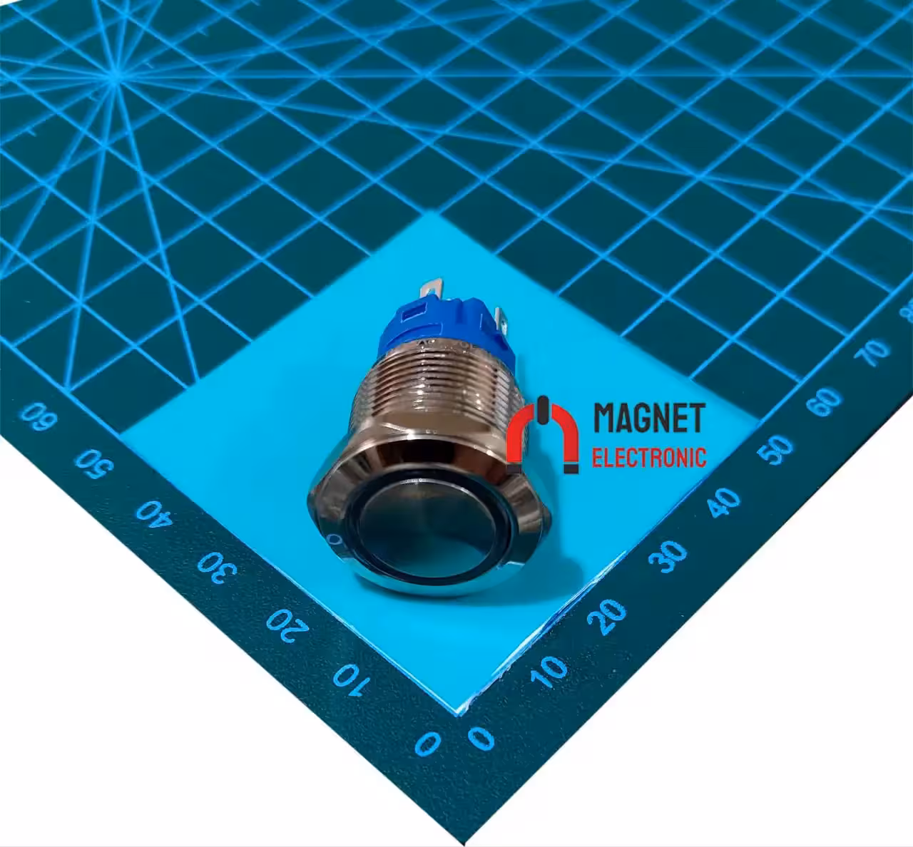 کلیدقرمز LAS3-19F-W11EL/N 19MM-PUSHBUTTON- 11966