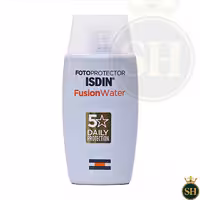 ضد آفتاب ایزدین مدل فیوژن واتر طلایی، بدون رنگ، SPF50