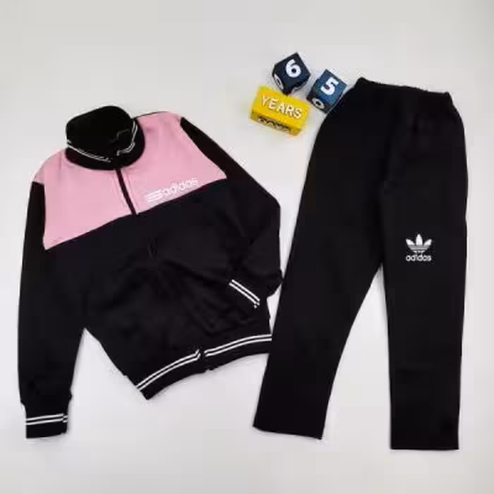 ست سویشرت و شلوار ورزشی بچه گانه آدیداس صورتی کد 10432