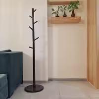 جالباسی ایستاده چوبی مدل سپیدار / مشکی