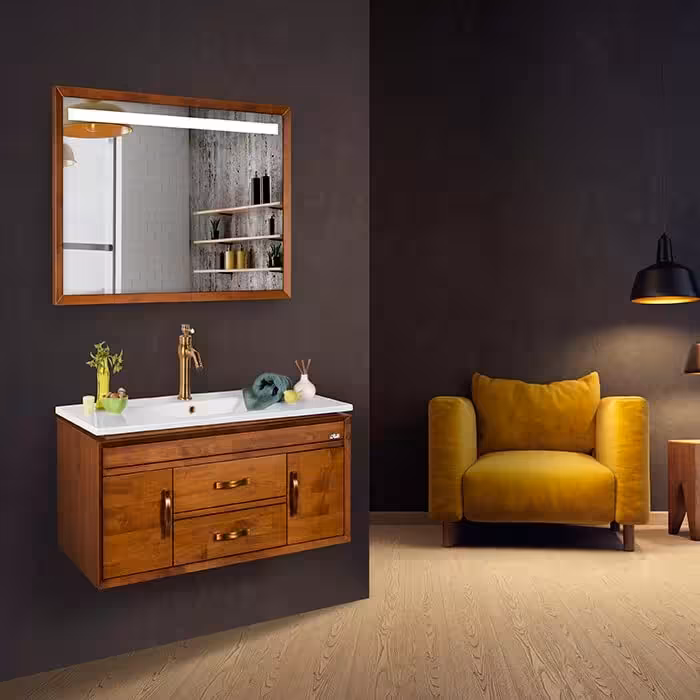 کابینت و روشویی طرح چوب PALERMO-1000 ابعاد 45 * 101 سانتیمتر