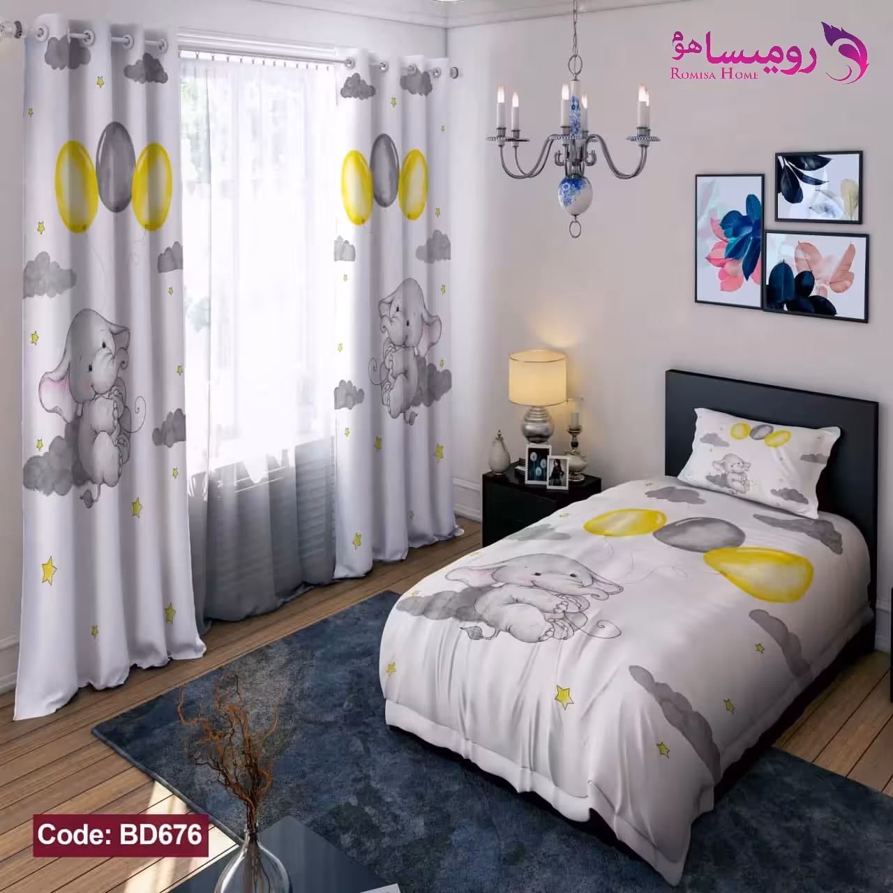 قیمت و خرید روتختی طرح فیل کوچولو یک نفره برند دکو کد BD676