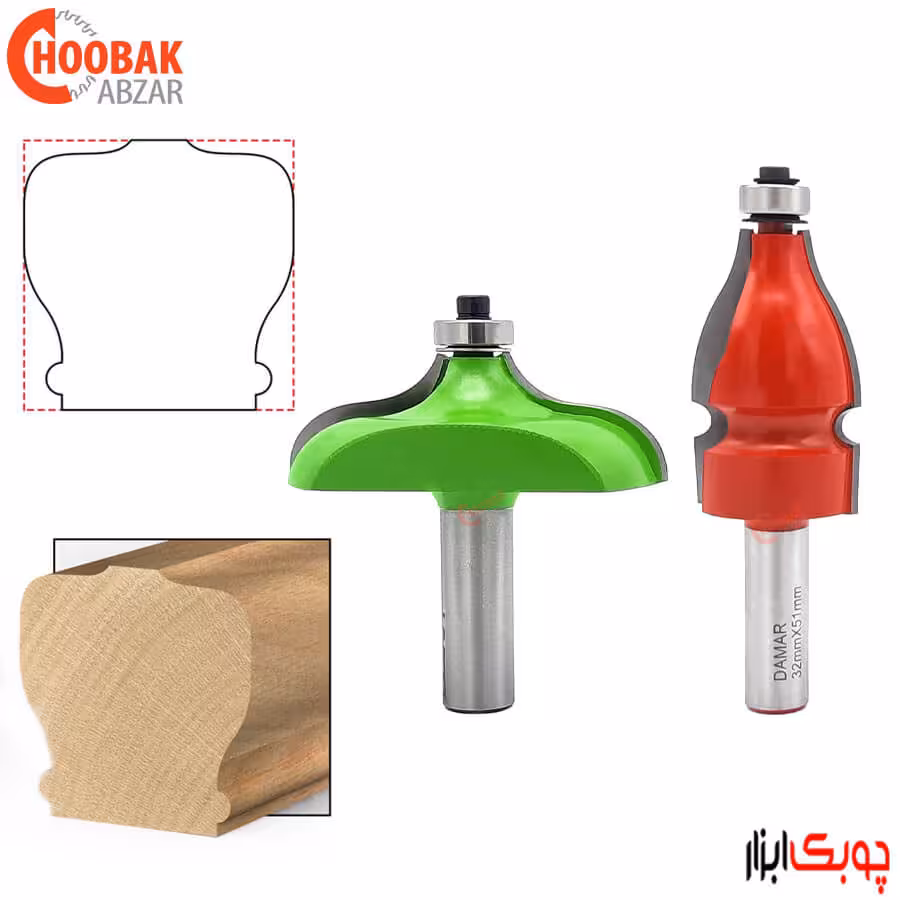 ست تیغ دستگیره راه پله چوبی DM-EZ