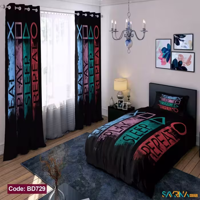 ست اتاق خواب پسرانه طرح گیمر کد BD729
