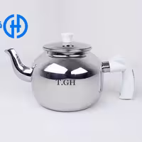 قوری استیل 1.5 لیتر کف چدن قیطاسی کد 2075