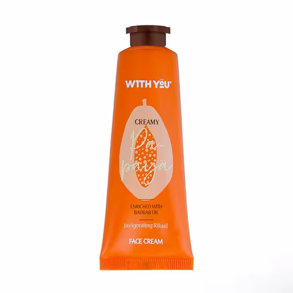 کرم دست ویت یو WITH YOU کرم مرطوب کننده و نرم کننده حاوی عصاره پاپایا مناسب انواع پوست