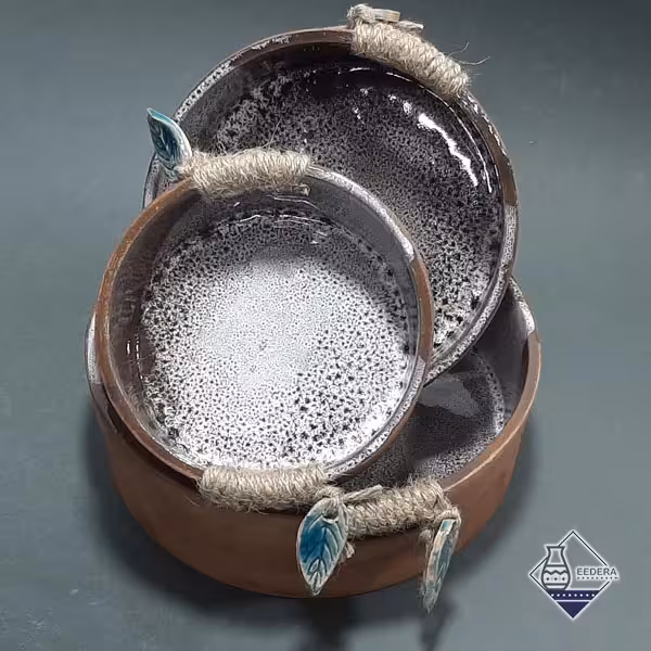 ست کاسه سه عددی برگ طرح شش