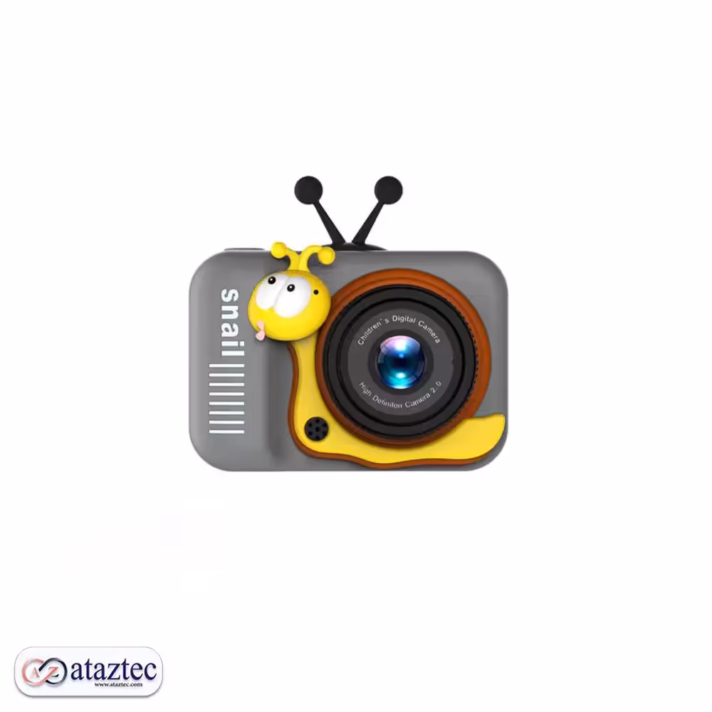 دوربین عکاسی و فیلم‌برداری کودک طرح حلزون مدل Q2 | دوربین دوگانه 12 مگاپیکسل