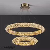 لوستر مدرن دو حلقه کریستالی کد CR-2S