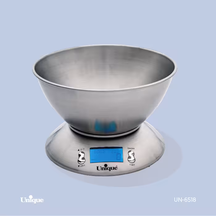 ترازوی آشپزخانه 5 کیلویی کاسه دار استیل UN-6518