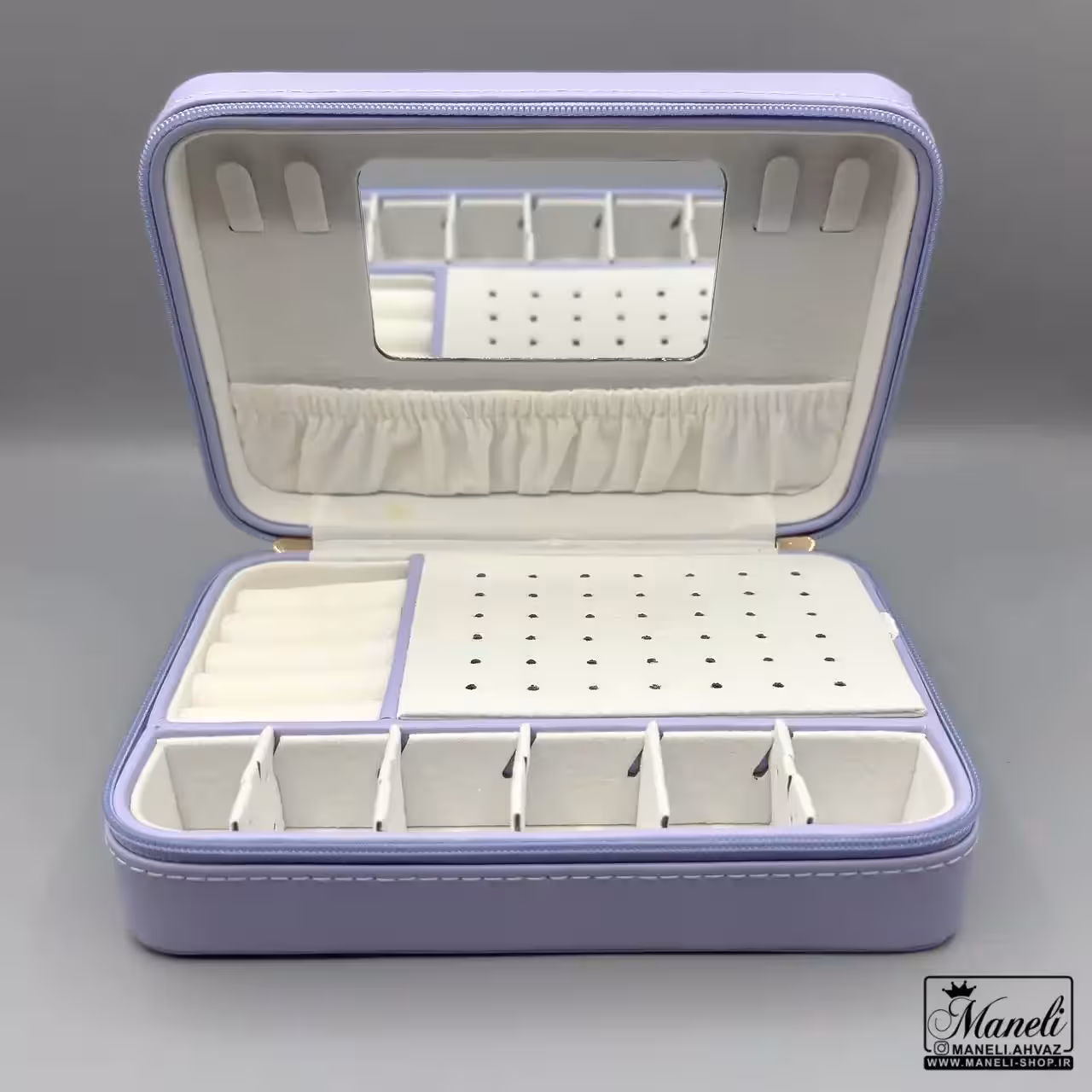 جعبه جواهرات زیپی بنفش | جمع‌وجور، شیک و کاربردی- 14040210