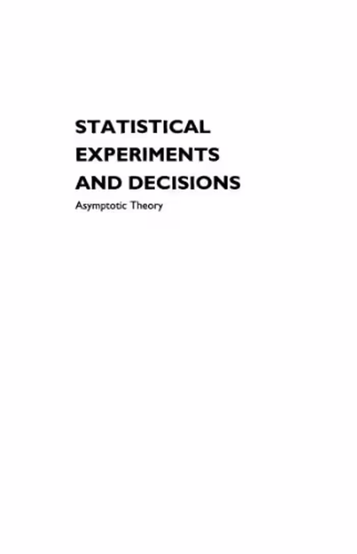 خرید و دانلود نسخه کامل کتاب Statistical experiments and decisions: asymptotic theory