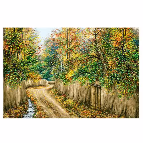 طرح منظره کوچه باغ پاییزی کد 23142