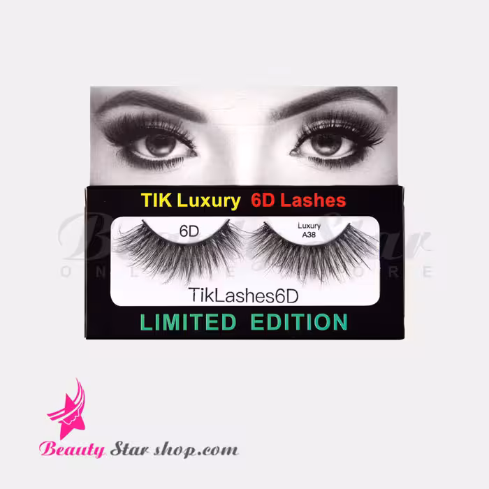 مژه مصنوعی شش بعدی مو طبیعی تیک مدل A38