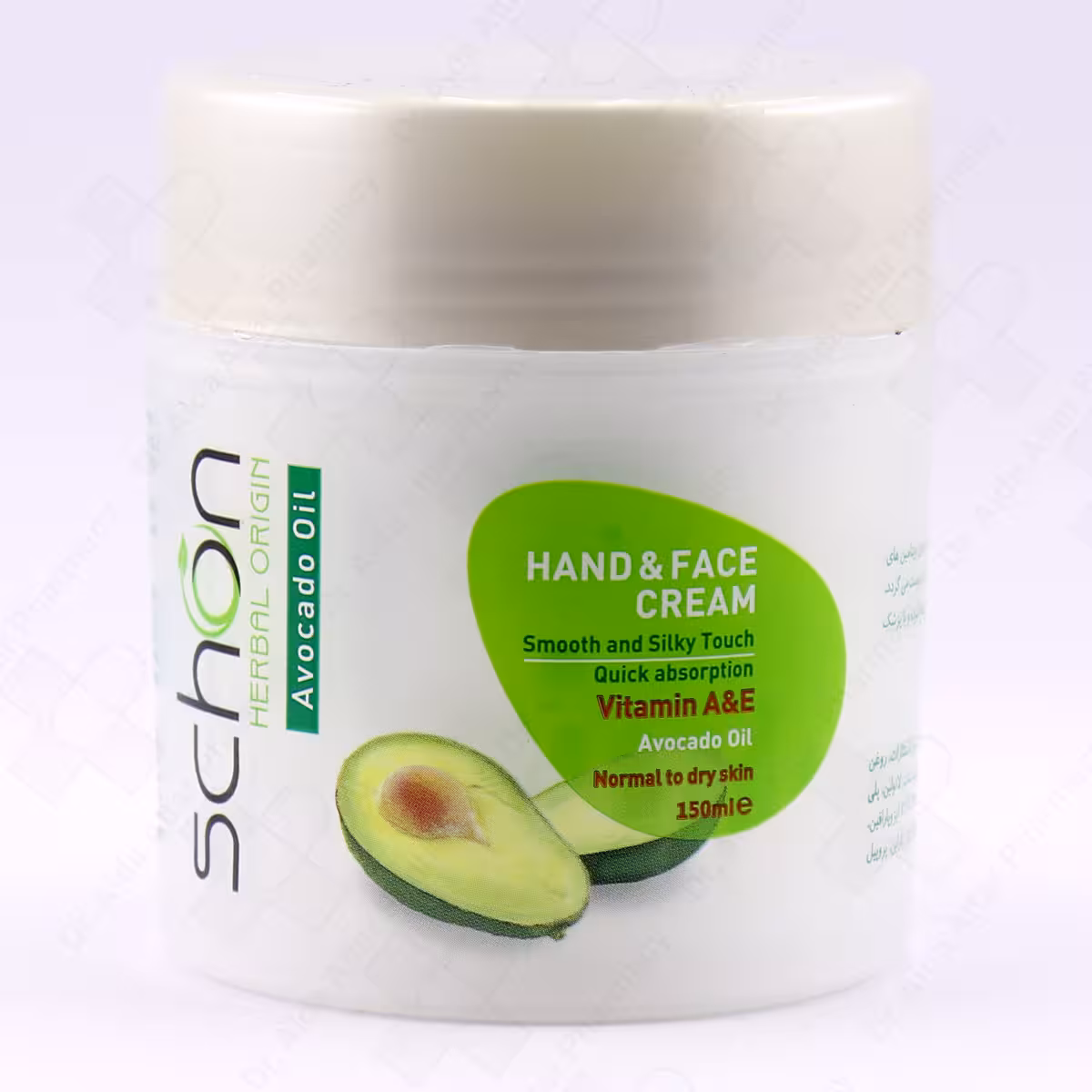 کرم مرطوب کننده و مغذی دست و صورت آووکادو Schon شون 150 میلی لیتر