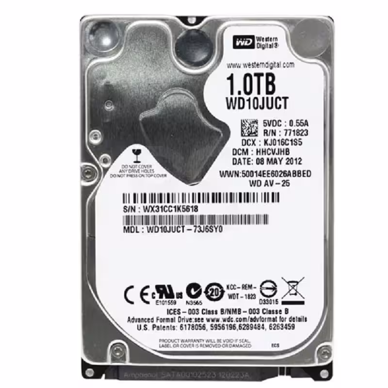 هارد لپ تاپی برند وسترن دیجیتال مدل WD10JUCT ظرفیت 1 ترابایت