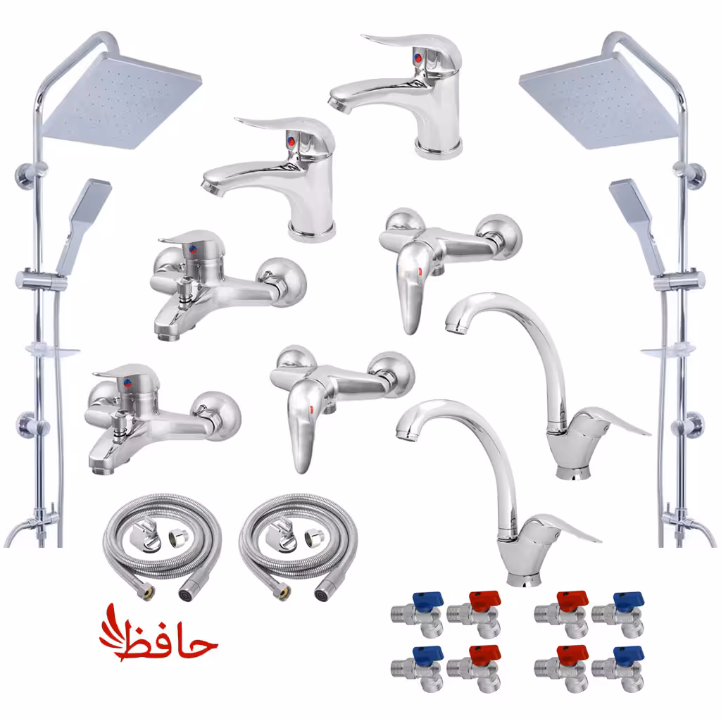 ست 20 تایی شیرآلات مدل قهرمان  علم دوش حمام رسوبگیر اتومات (ارسال رایگان) *ست 20 تکه شیرآلات*