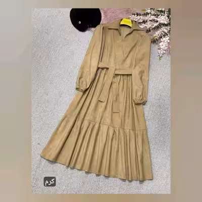 مانتو پیراهنی بلند زنانه مخمل کبریتی ریز فری سایز از 38 تا 44