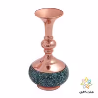گلدان شلغمی فیروزه سایز 15 کد 10837