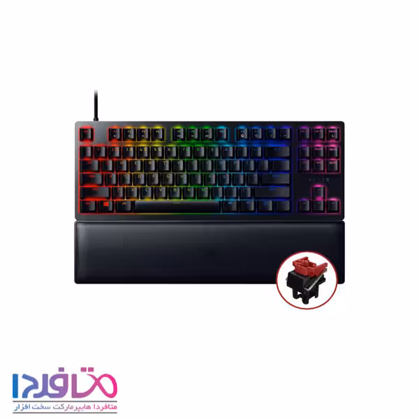 کیبورد گیمینگ ریزر مدل HUNTSMAN V2 TENKEYLESS RED SWITCH