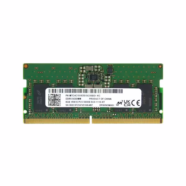 رم لپ تاپ DDR5 تک کاناله 5600 مگاهرتز cl46 میکرون مدل MTC4C10163S1SC56BD1 ظرفیت 8 گیگابایت | کالا مکس