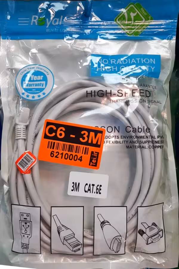 Patch Cord Cat6 3M | کابل شبکه 3 متری Cat6