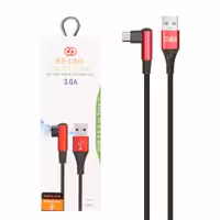 کابل شارژ فست ET-LINK Type-C مدل ETL0013 – مشکی قرمز