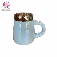 ماگ درب آینه ای دسته مرواریدی