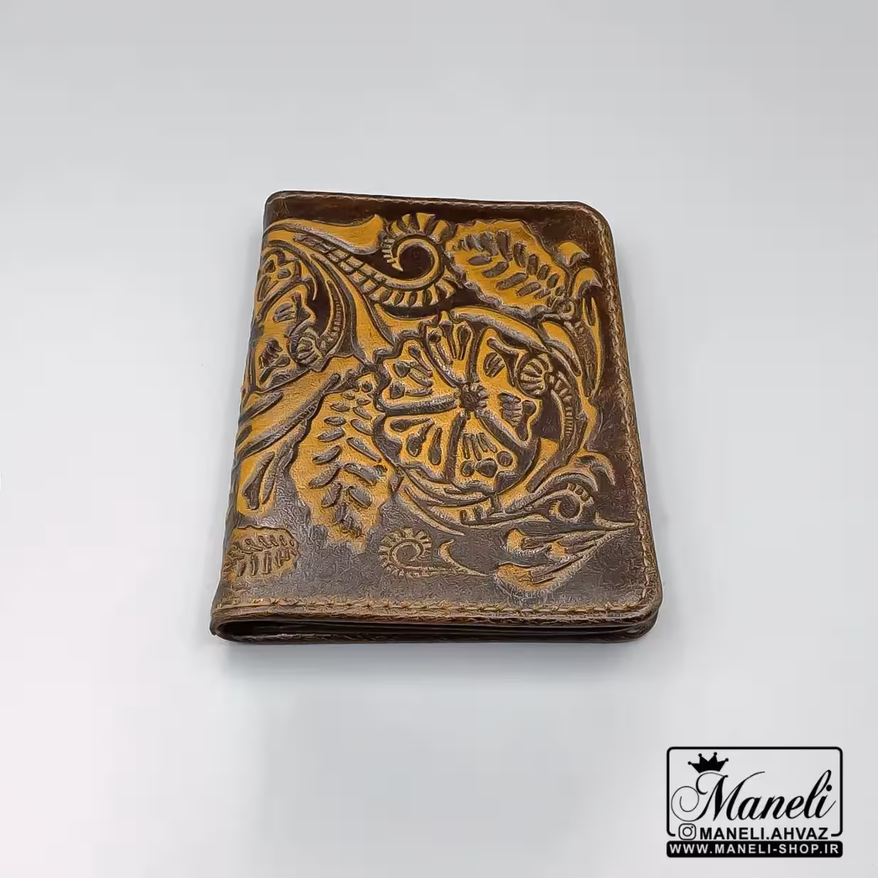 جاکارتی چرم صنعتی جادار طرح دار قهوه ای|14040670