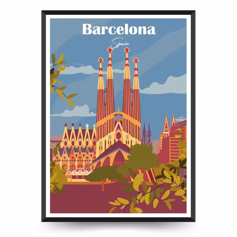 تابلو و پوستر کلیسای ساگرادا فامیلیا بارسلونا