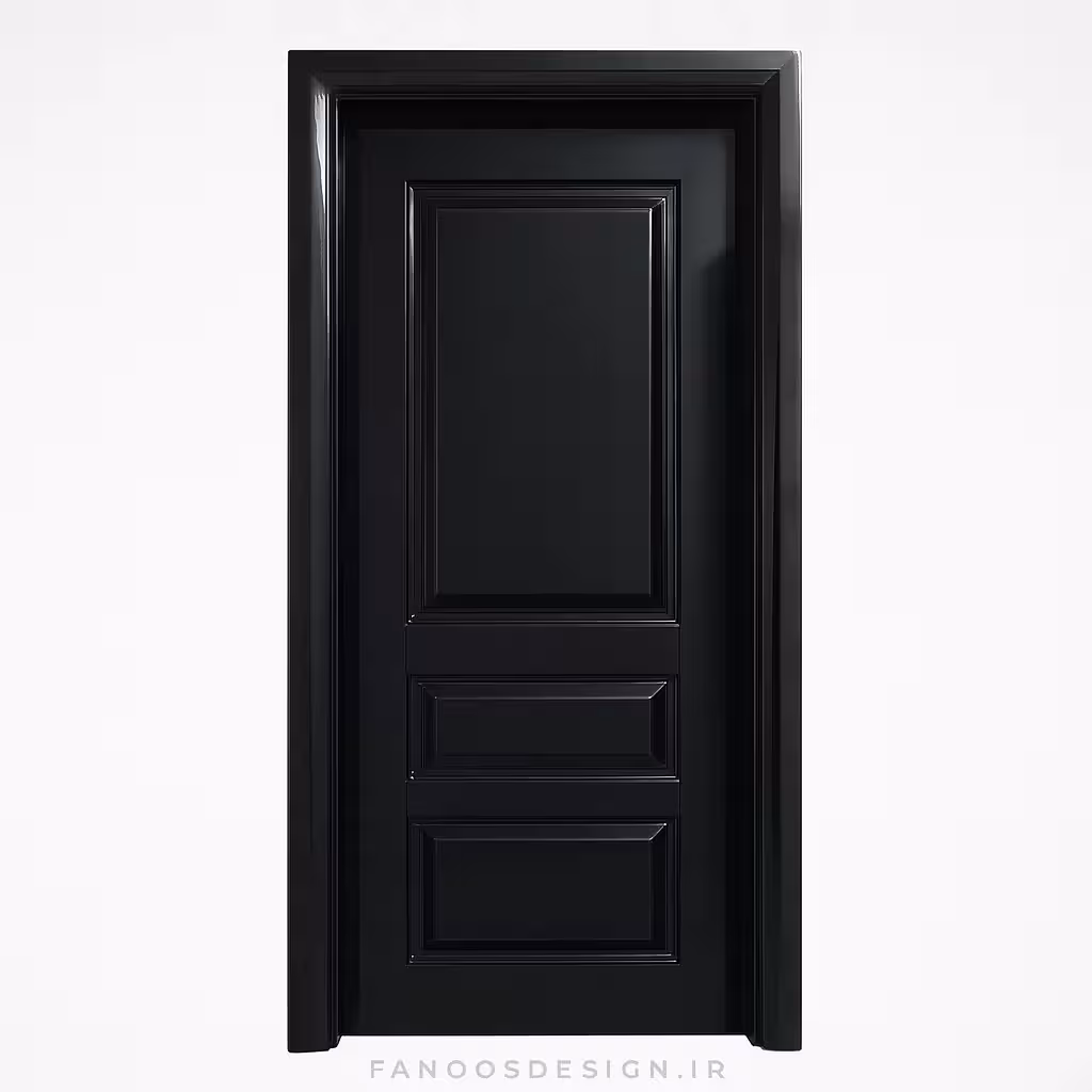 درب مشکی براق مدرن کد 30257