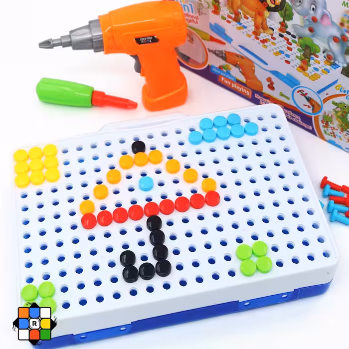 پازل باکس دریل دار 198 قطعه 4 در 1