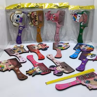 شانه چوبی طرح جور سایز بزرگ