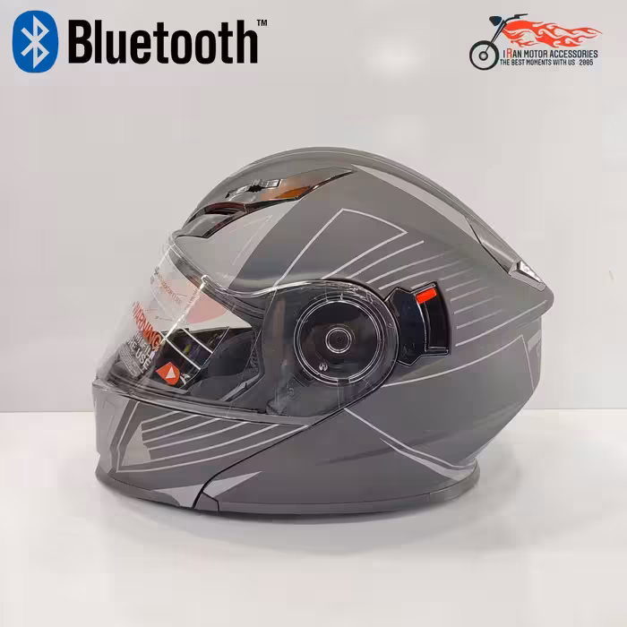 کلاه کاسکت فک متحرک بلوتوث دار ردلاین REDLINE کد 937