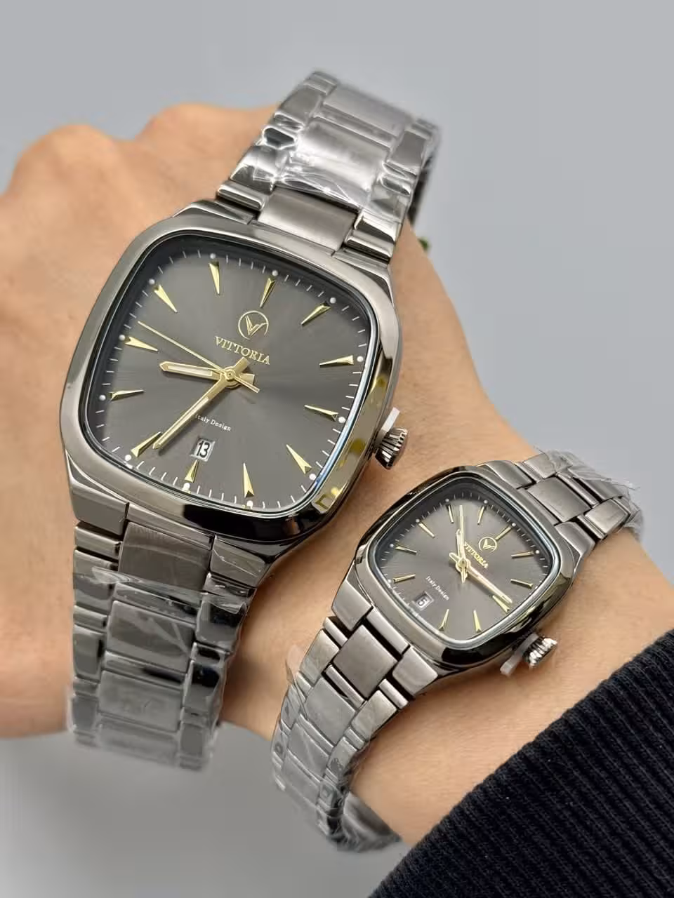 ساعت ست اورجینال زنانه و مردانه ویتوریا مدل VITTORIA VT3441 VT3440 GGR