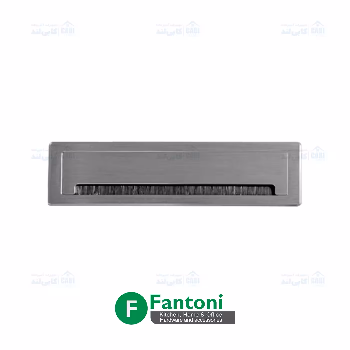 قاب داکت لولایی آلومینیومی رومیزی با درب آرامبند طول 300mm رنگ خاکستری فانتونی T342