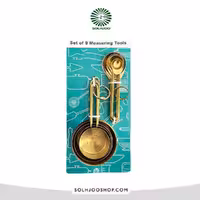 ست طلایی پیمانه مدرج 9 تکه