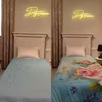 لحاف یک نفره طرح گل آبی