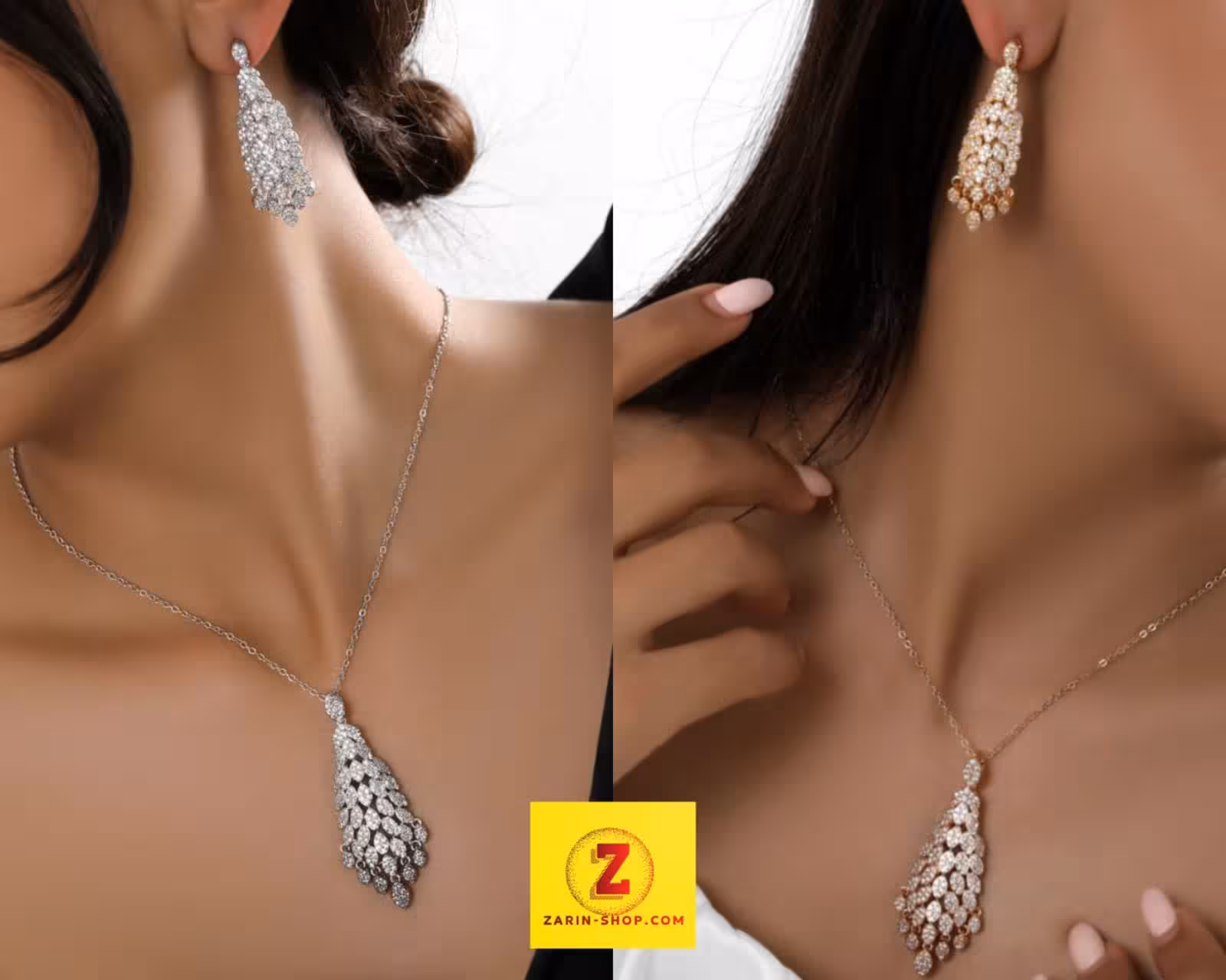 نیمست نگینی مجلسی زنانه طرح جواهر