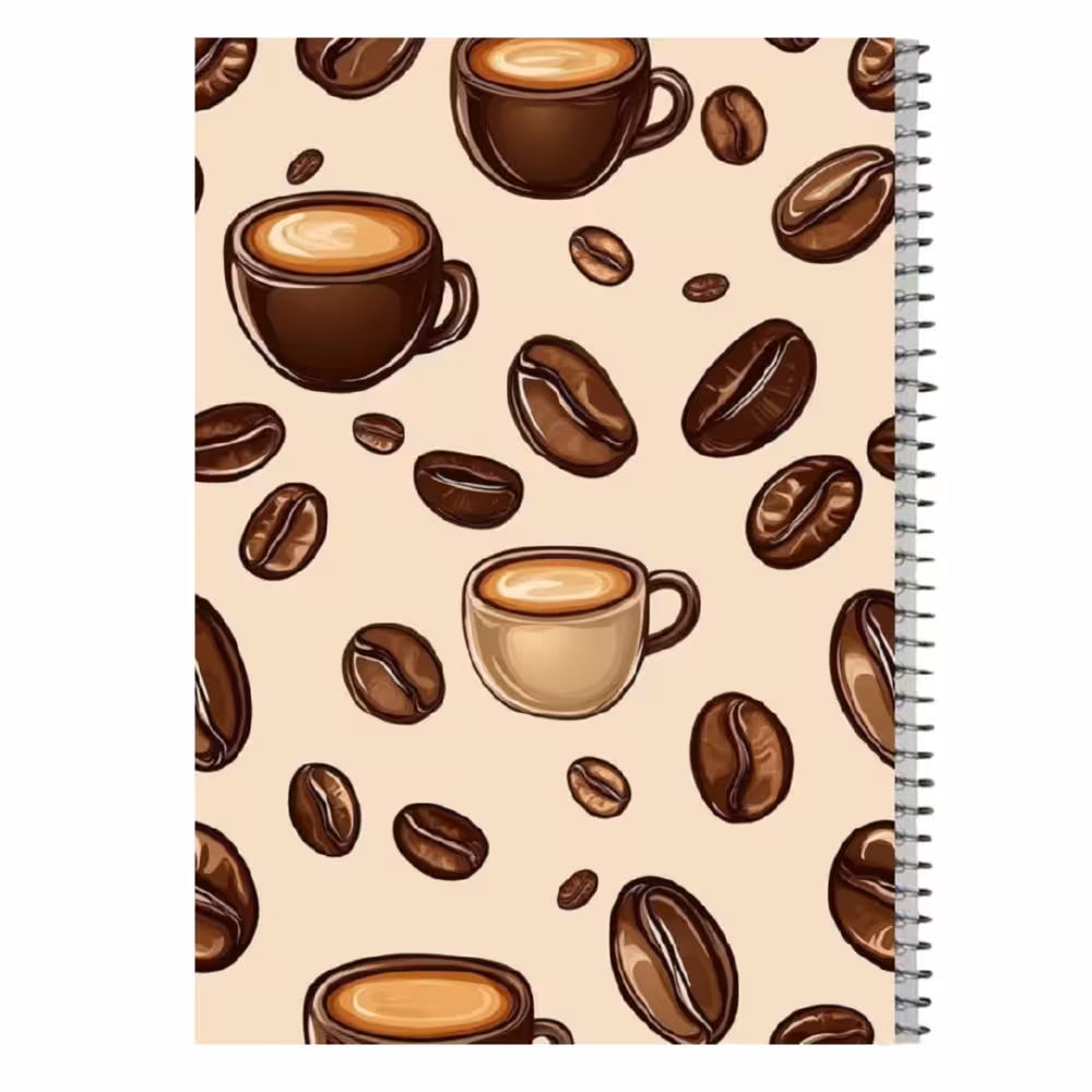 دفتر مشق 80 برگ مدل قهوه کد 1