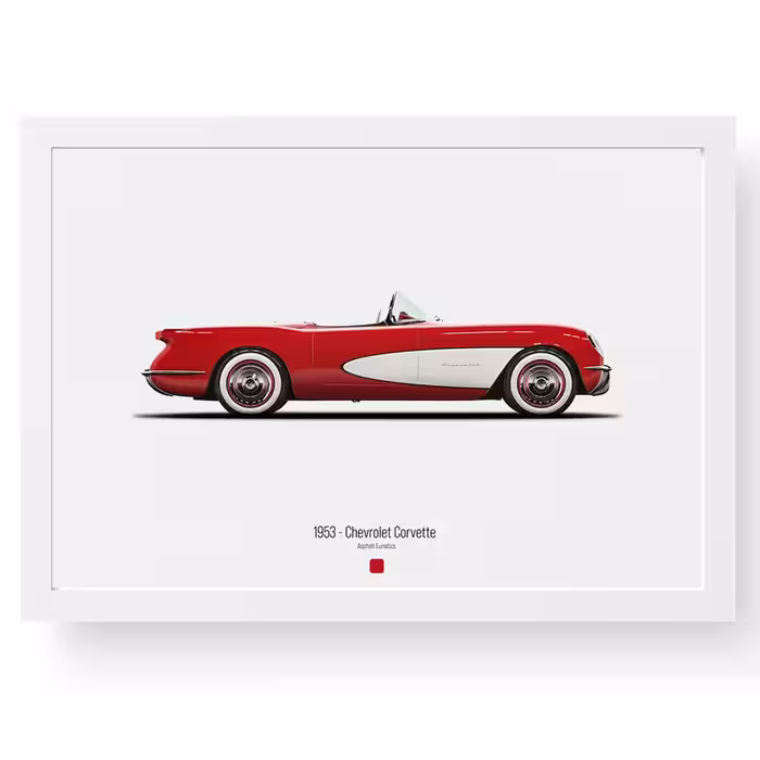 تابلو مدل Chevrolet Corvette 1953 | دنیای قاب